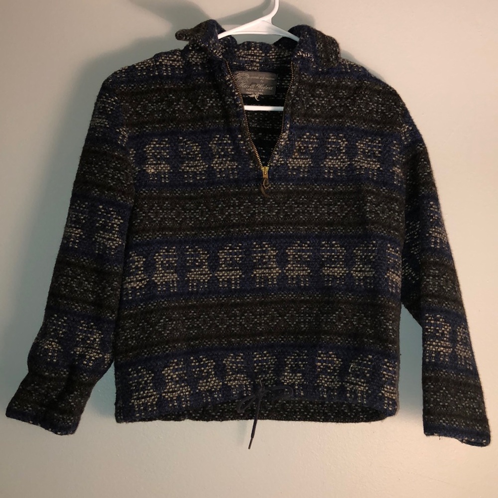 Wool half zip